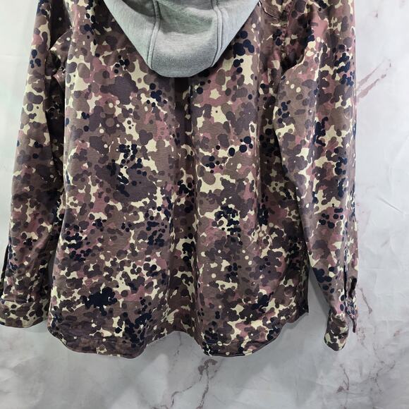 Duluth Jacket Womens Medium Purple Flex Fire Hose Shirt Jac Canvas Hooded Coat - Picture 7 of 13